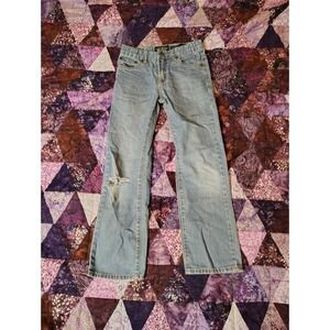 Lucky Brand Billy Straight Jeans Boys Youth Size 12 25x25 Blue Classic Flaw